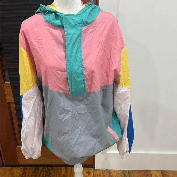 Bleeker & Mercer Colorful Windbreaker Jacket - Picture 1 of 3
